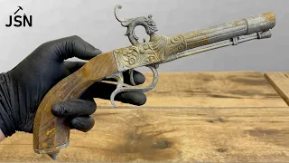 Restoration of a replica flintlock gun - ASMR 4K DIY