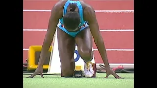 Christine  Arron  vs  Merlene Ottey 60m ( Semifinal 2004 IAAF World Indoor Championships  Budapest )