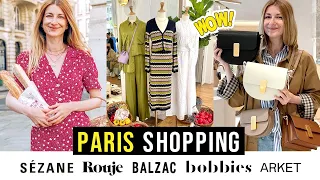 SEZANE, Rouje, Balzac Paris, Bobbies, Ateliers Auguste, Arket haul  🇫🇷  WHERE TO SHOP IN PARIS vlog