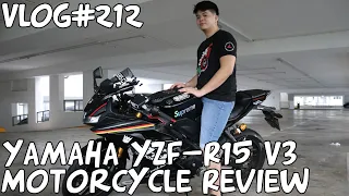 Vlog#212 2019 Yamaha YZF-R15 V3 Motorcycle Review Singapore