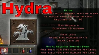 D2R Skills & Abilities - Hydra, Fire Tree (Sorceress)