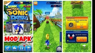 SONIC DASH MOD All 13 Characters Unlocked + Unlimited Coins + Red Rings