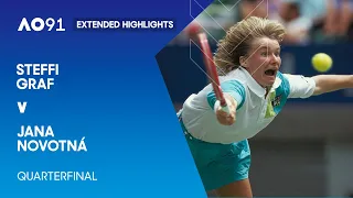 Steffi Graf v Jana Novotna Extended Highlights | Australian Open 1991 Quarterfinal