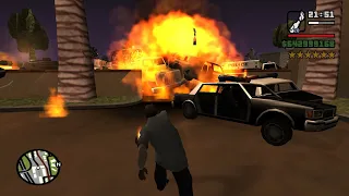 GTA San Andreas - Molotov Cocktails Rampage + Six Star Wanted Level Escaped