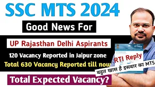 SSC MTS 2024 | Jaipur zone vacancy reported | total 630 vacancy reported | total expected vacancy