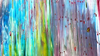 "Colors of You"  Colorful Gerhard Richter Inspired Abstract Painting Demonstration