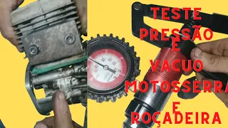 Como fazer teste pressão e vacuo motosserra e roçadeiras