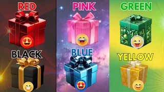 Choose Your Gift || 6 Gift Box Challenge Red, Pink, Green, Black, Blue, Yellow