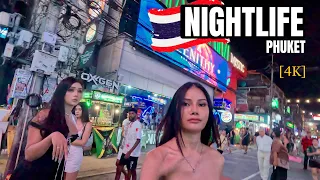 Hot NIGHTLIFE in Phuket, Thailand🇹🇭 Bangla Road Walking Street (PATONG Beach), Beautiful Girls [4K]