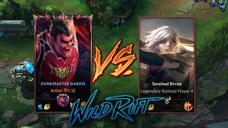 DARIUS MAIN VS AGGRESSIVE RIVEN | NO DEATH CHALLENGE | BARON LANE GAMEPLAY | WILDRIFT