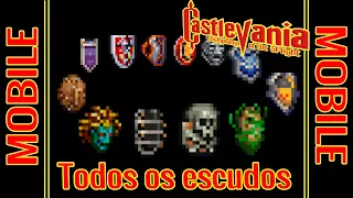 Todos os escudos, localização, e especiais de Castlevania Symphony of the Night MOBILE