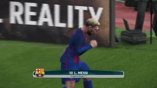 Messi Curved Goal + New Celebration PES 2017 !