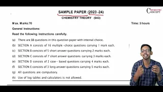 CBSE Sample Paper Chemistry - 2023-24