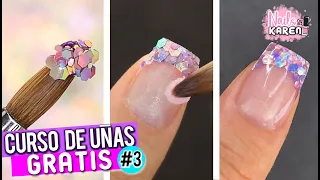 CLASE GRATIS #3 | Uñas ACRILICAS con GLITTER en TIP (cómo aplicarlo) Principiantes