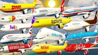 GTA V: Every Airbus Airplanes Spring Best Extreme Longer Crash and Fail Compilation
