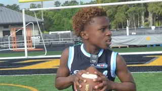 Micd up Deuce fletcher Starting Quaterback for the 9u Ga Falcons Atl live 7v7 youth football