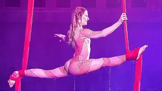 Circus on the water. Aerialist. Цирк. Воздушная гимнастка на полотнах