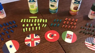 Painting 3D Printed Game Pieces for Axis and Allies 1914