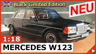 Special model! 1:18 Norev Mercedes 200 (W123) Black Limited Edition 1002 pcs. | Model car review