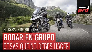 Lo que no debes hacer si ruedas en grupo en moto