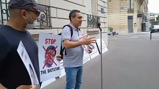 05.06.2022 прошла акция протеста у стен посольства Казахстана в Париже