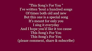 THIS SONG'S FOR YOU Lyrics Words text trending one's miss you love sing along song not Barry Manilow