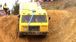 Europe 8x8 Tatra  truck trials;  tough terrain