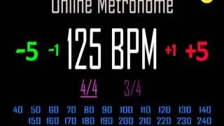 Metronomo Online - Online Metronome - 125 BPM 4/4