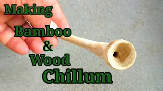 Make a Bamboo Chillum||Wood Making#bamboo #wood