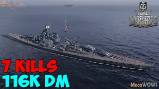 World of WarShips | Bismarck | 7 KILLS | 116K Damage - Replay Gameplay 1080p 60 fps