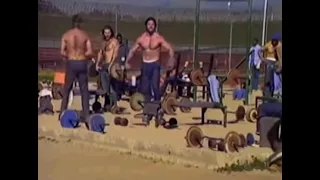 Ayran Brotherhood lifting weights San Quentin prison