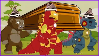 Baby Godzilla & Kong & Godzilla Iron Man VS Mecha Godzilla - Coffin Dance Song Meme Cover