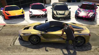 GTA 5 - Stealing Luxury Modified Ferrari Cars with Franklin! | (GTA V Real Life Cars #78)