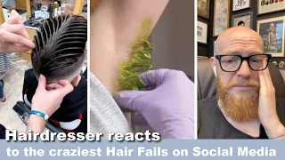 Hairdresser reacts to the Craziest Hair Fails on all social media #hair #beauty