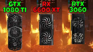 RTX 3060 vs RX 6600 XT vs GTX 1080 Ti (In 9 Games) 1440p 2023