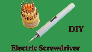 Crazy idea and I don't believe it.How to make electric screwdriver at home.DIY