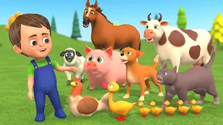 Old MacDonald Had a Farm Nursery Rhymes & Animals Songs | Learn Animals Names | Kids Cartoon