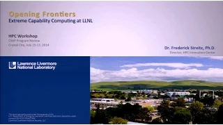 DOE CSGF 2014: Opening Frontiers: Extreme Capability Computing at LLNL