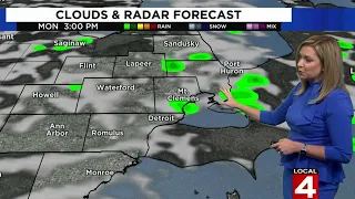 Stray shower possible Monday before drier, sunnier conditions in Metro Detroit