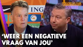 Van Gaal verwijt Krabbendam teveel negativiteit: 'Weer een gebruikelijke negatieve vraag van jou'