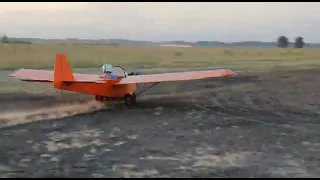 Полеты на самолёте Пчелка-2 на закате. Aircraft Pchelka-2 flight