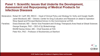 2021 CERSI Summit - Panel 1: Issues for Development of Medical Products for Infectious Diseases