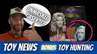 Casey Jones UNMASKED reveal! + Hunting for NECA Turtles in disguise + Toy News,  Battletoads, Prime!