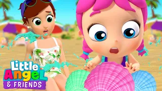 Princess Jill's Mermaid Play at the Beach | Little Angel And Friends Kid Songs