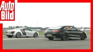 Drag Race: Mercedes S 63 AMG Coupé vs. Audi R8