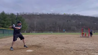 Cutting the softball with a low pitch vs high pitch = same results!
