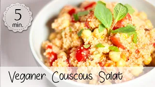 Veganer Couscous Salat - Tabouleh Rezept selber machen - Schnell, Gesund & Einfach | Vegane Rezepte💚