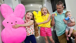 Easter Bunny Caught on Camera & Peeps in Our Size!!!