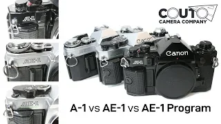 Canon A-1 vs AE-1 vs AE-1 Program - Which 35mm SLR Canon camera is right for you? A1 vs AE1 vs AE1P