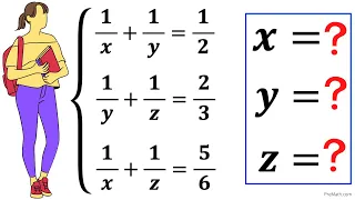 Olympiad Mathematics | Learn how to solve the system for X, Y and Z quickly | Math Olympiad Training